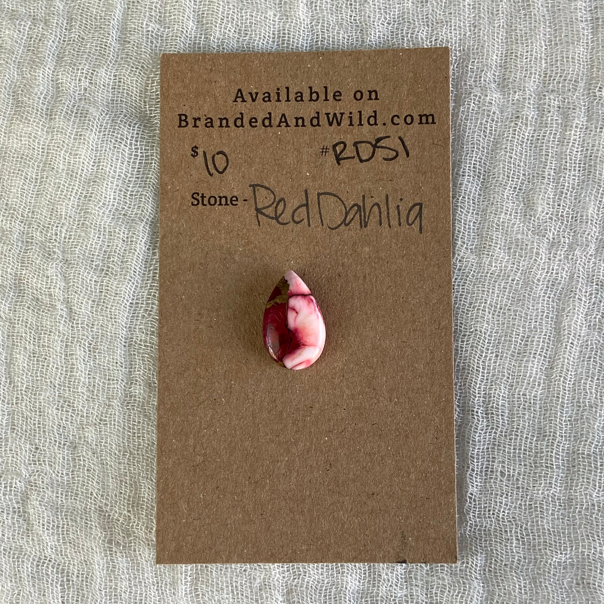 Red Dahlia Cabochon - RD51