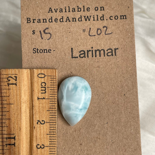 Larimar Cabochon - L02 C7738E4B-A385-44D6-BC2F-DDE5E7A466F9 Brandedandwild.com