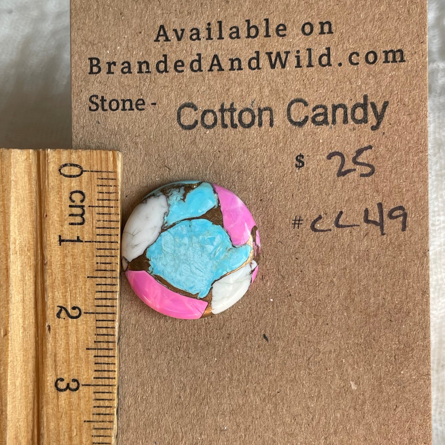 Cotton Candy Cabochon - CC49 C7804E07-6F16-4AD4-AD5C-157D11703845 Brandedandwild.com