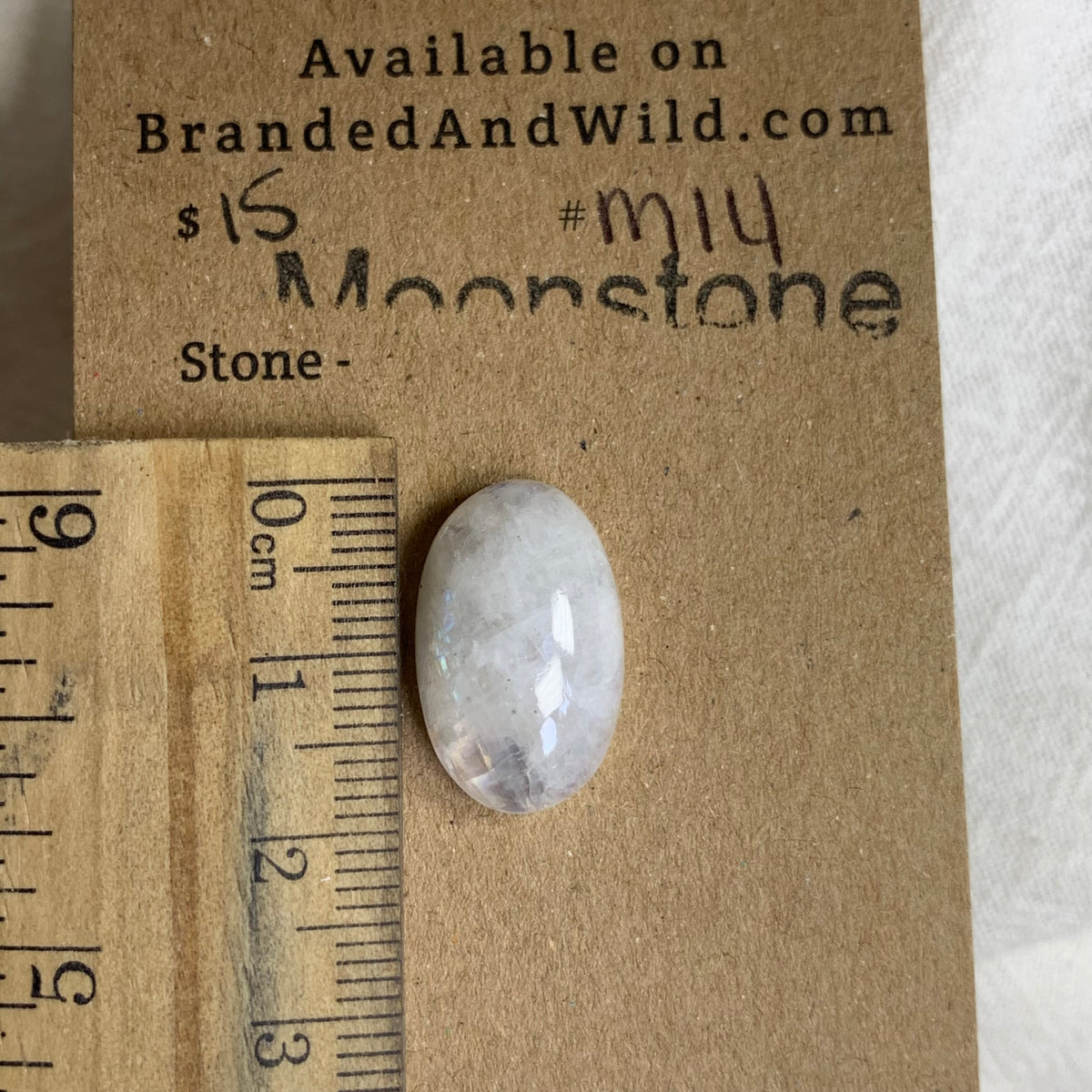 Moonstone Cabochon - MS14 C782F071-CF82-40ED-A84C-9AC20A092172 Brandedandwild.com