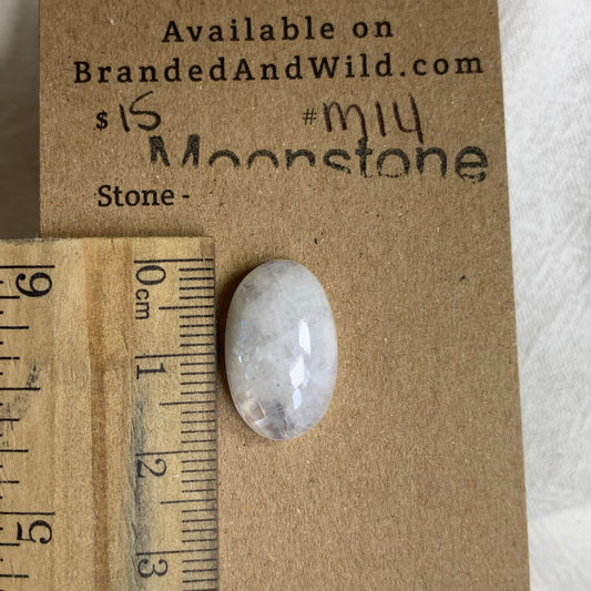 Moonstone Cabochon - MS14 C782F071-CF82-40ED-A84C-9AC20A092172 Brandedandwild.com