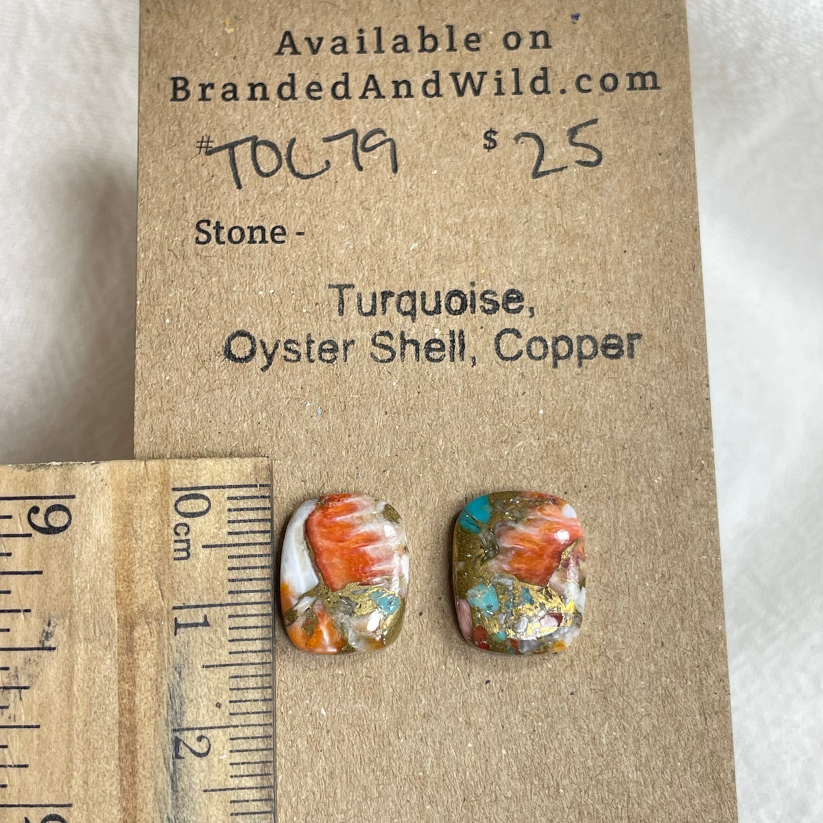 Turquoise, Oyster Shell, Copper Cabochon - TOC79