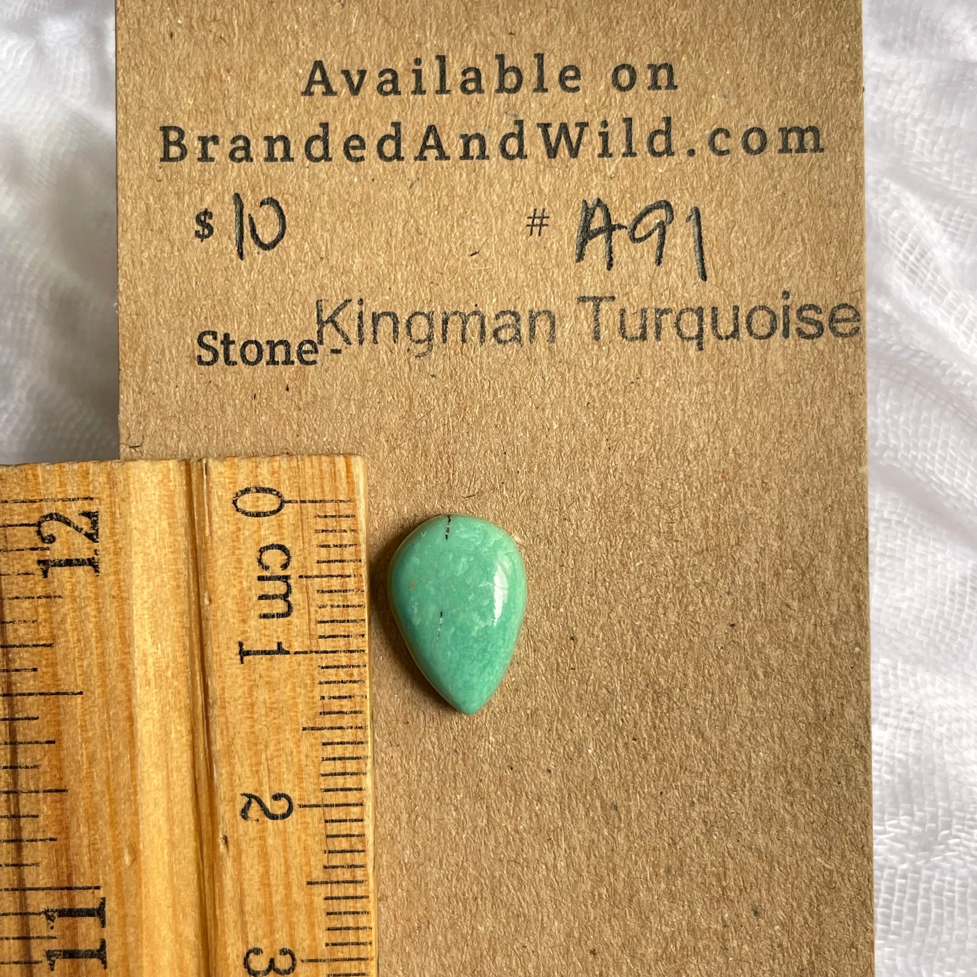 Kingman Turquoise Cabochon - KT91 C796AC71-8FE7-4BDE-9D8C-6F023196831C Brandedandwild.com