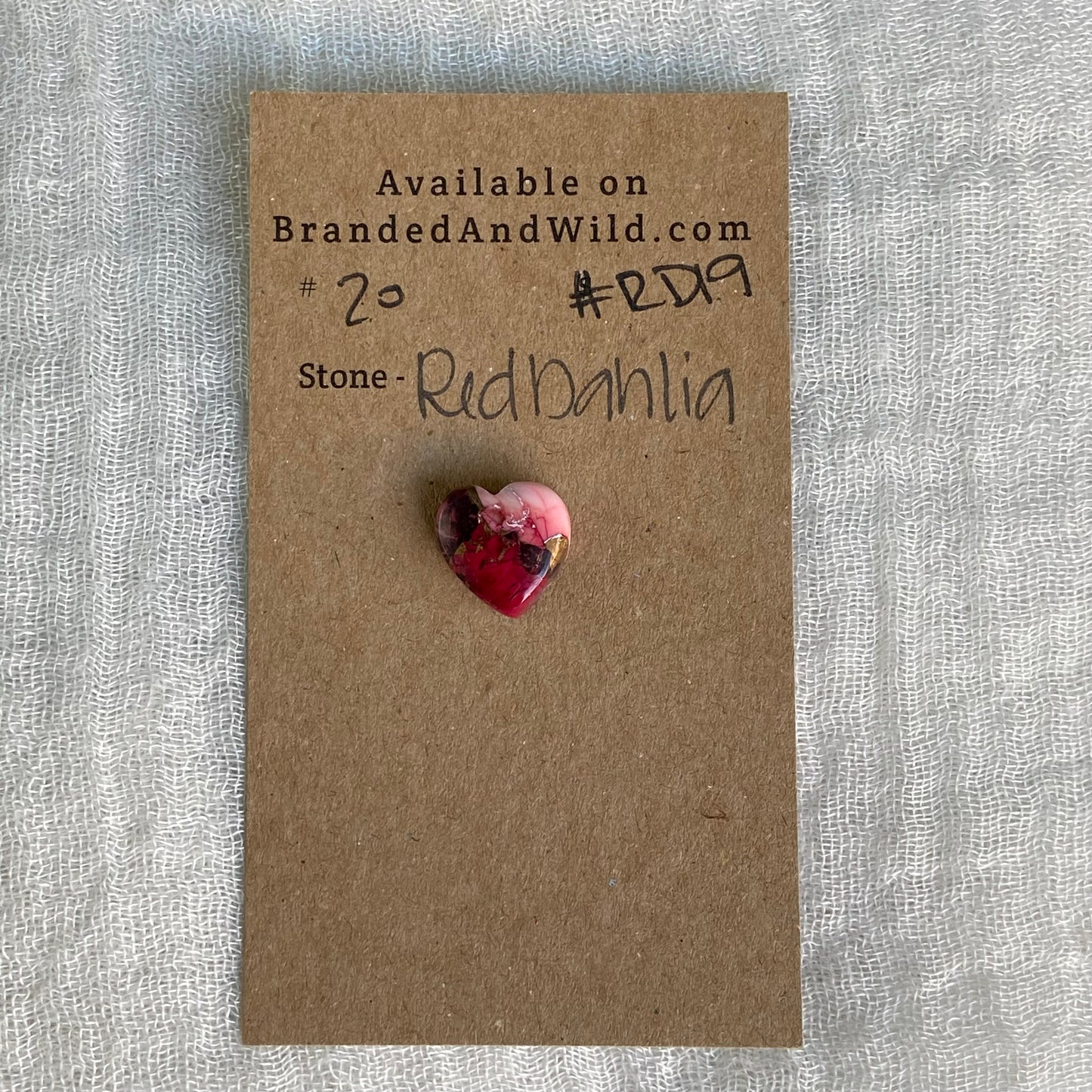 Red Dahlia Cabochon - RD19