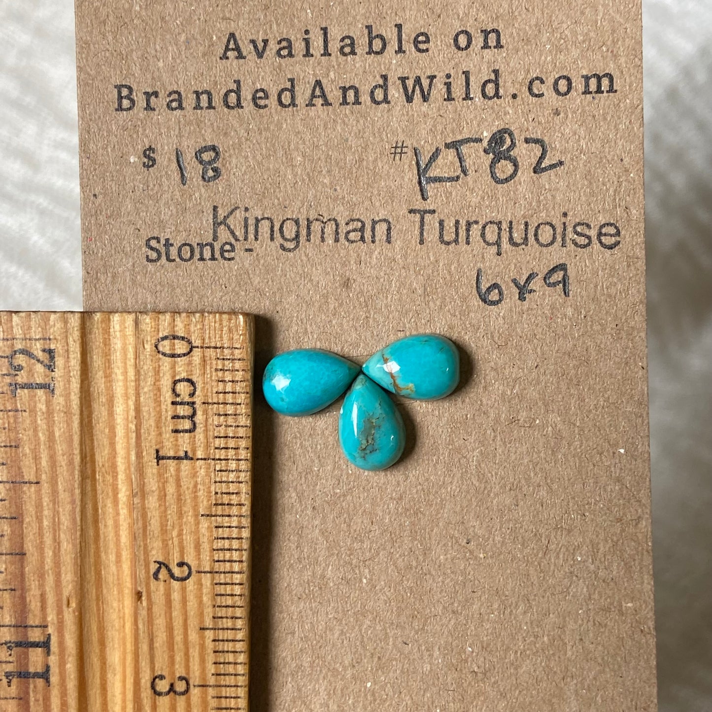 Kingman Turquoise Cabochon - KT82 C7A157DB-1FE3-4152-B8E1-4EC10B7AD73E Brandedandwild.com