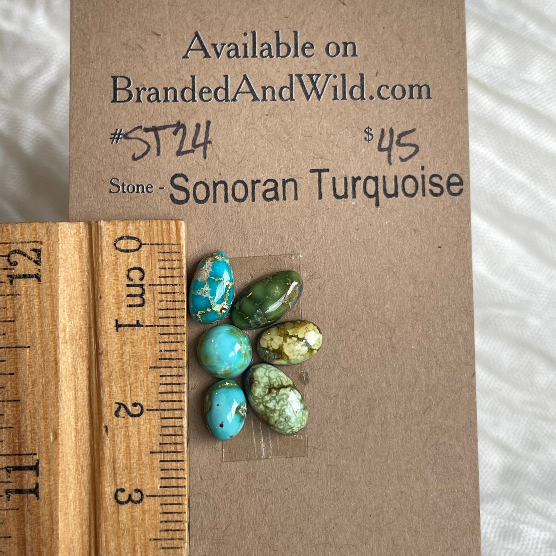 Sonoran Turquoise Cabochon - ST24 C7B4B5CB-7AEC-4891-ACE1-F4A212338FD1 Brandedandwild.com