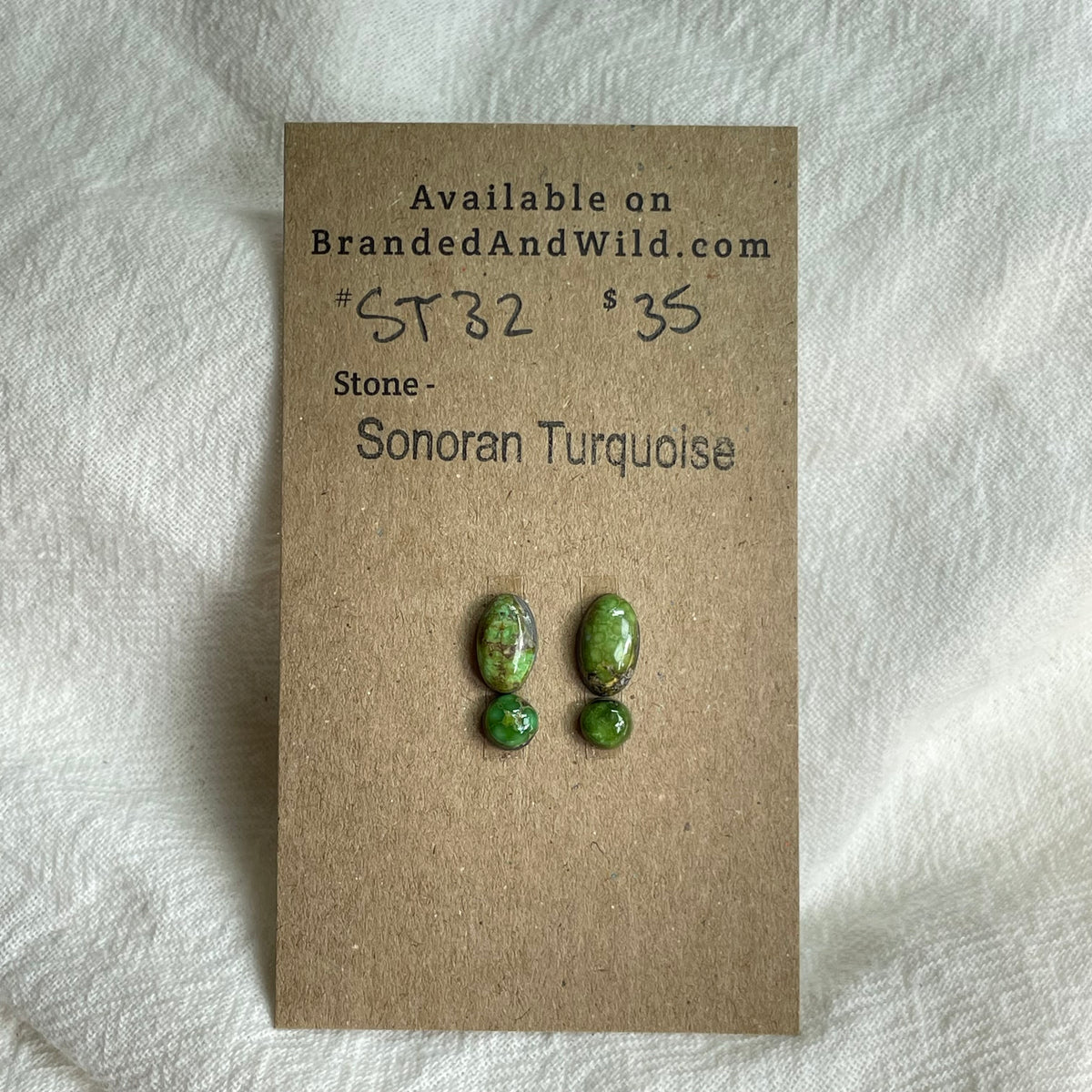 Sonoran Turquoise Cabochon - ST32 C7DF0302-9B55-4631-9207-F95BF4C9D11E Brandedandwild.com