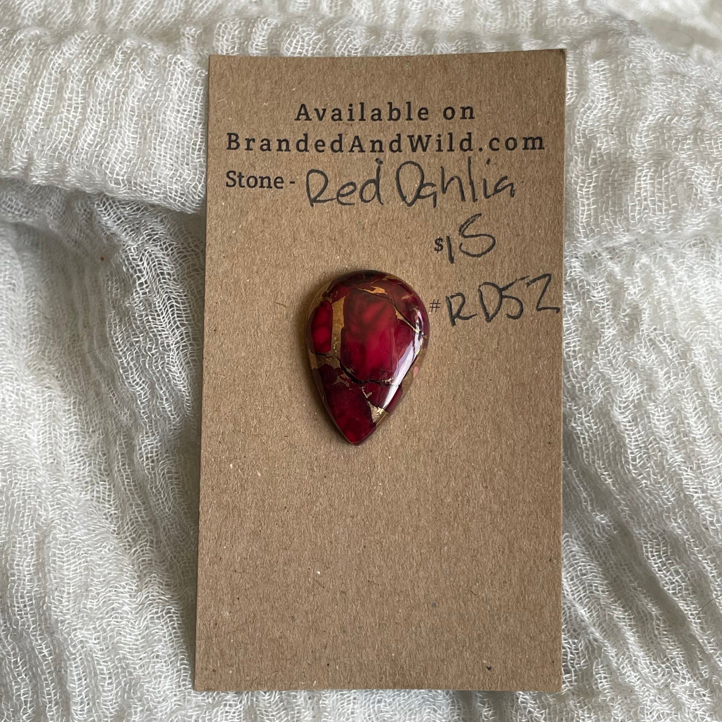 Red Dahlia Cabochon - RD52
