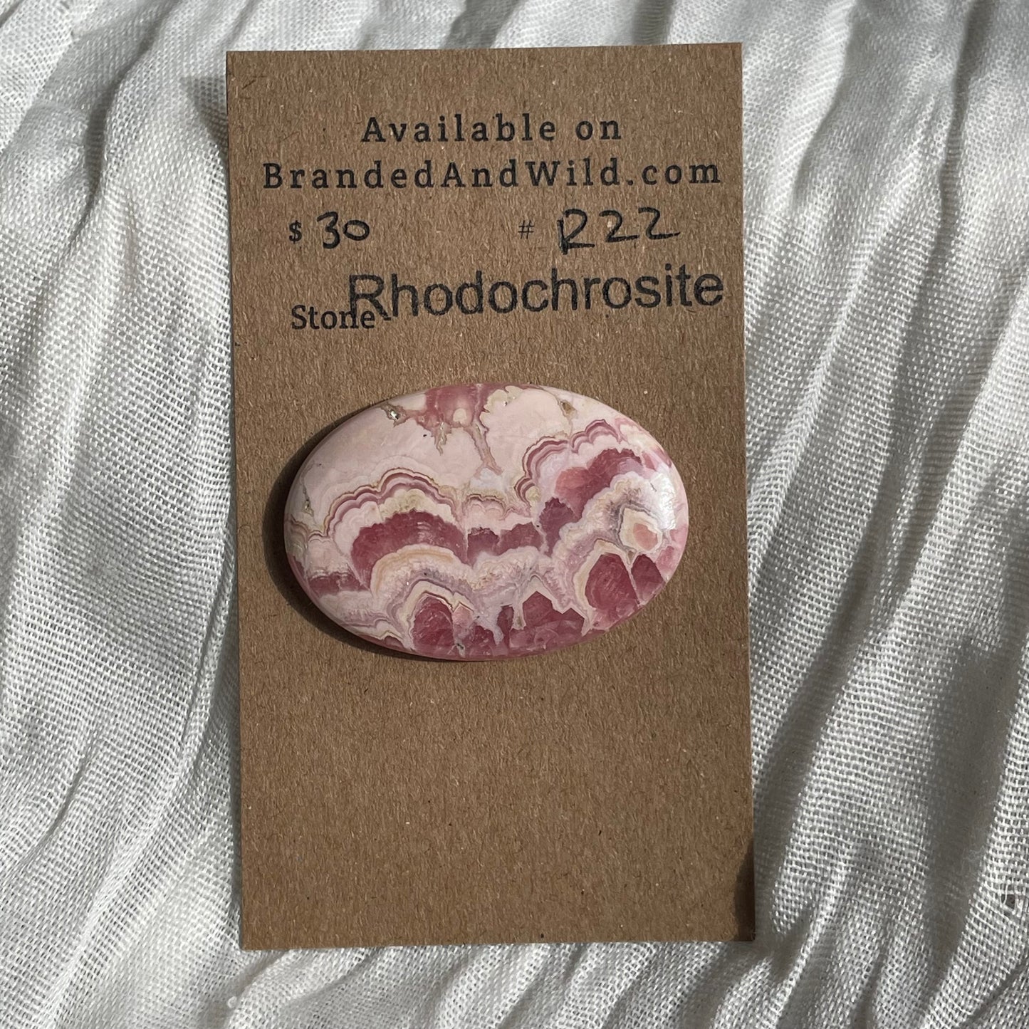 Rhodochrosite Cabochon - R22 C83857BF-EE1A-457B-9B9E-FB2B41467049 Brandedandwild.com