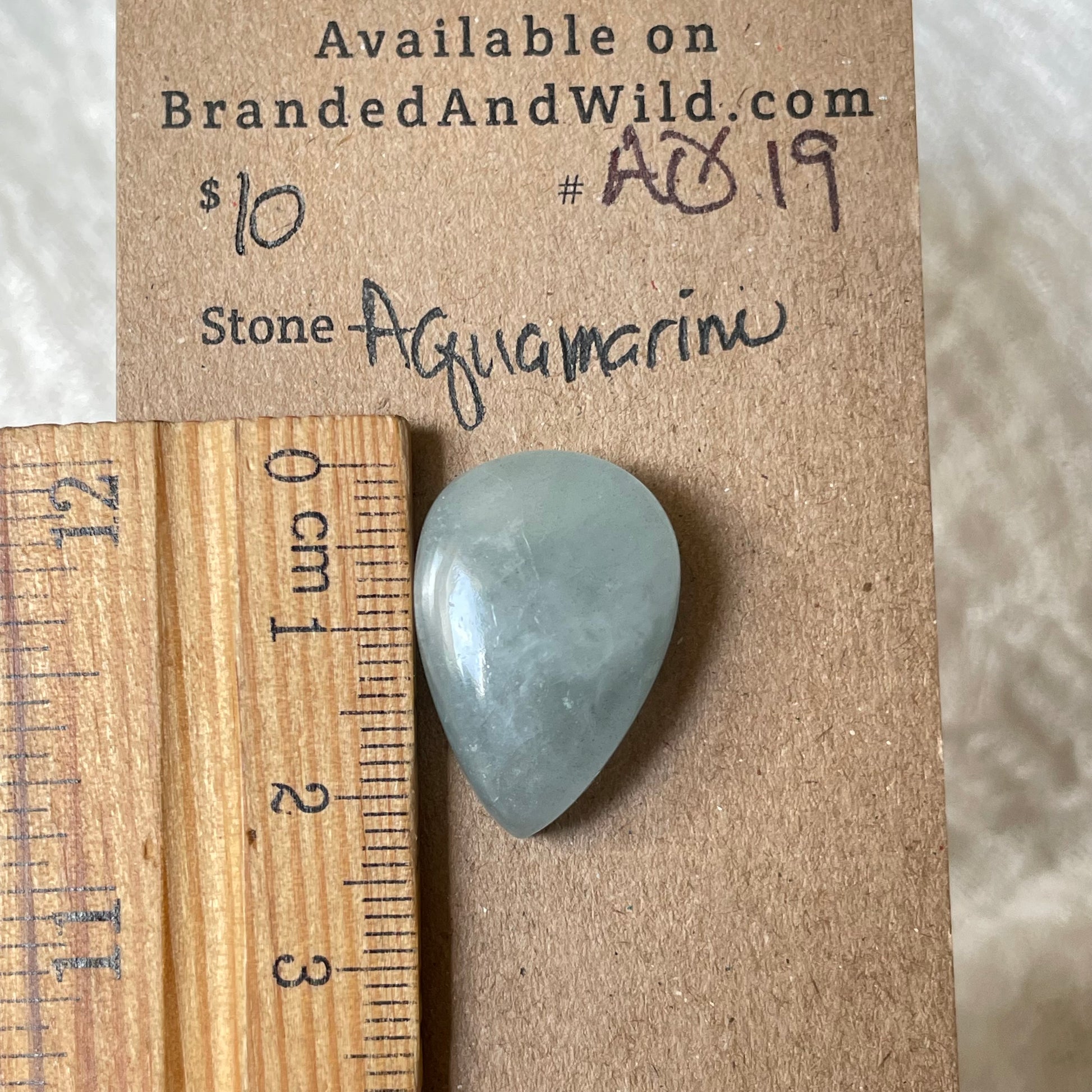 Aquamarine Cabochon AQ19 C8394A6E-31F6-4B06-8244-F39DCDEE2FCA Brandedandwild.com
