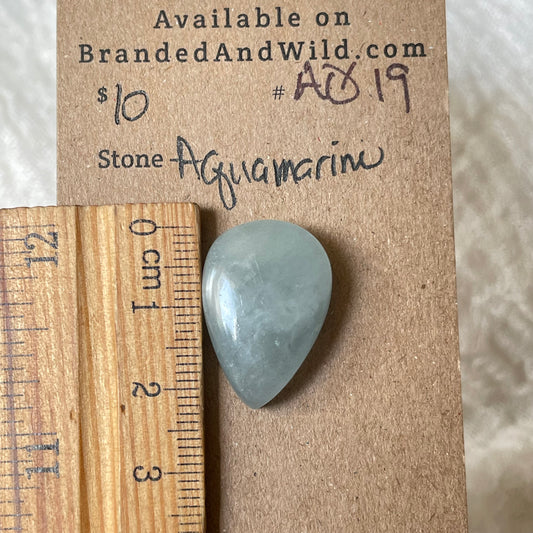 Aquamarine Cabochon AQ19 C8394A6E-31F6-4B06-8244-F39DCDEE2FCA Brandedandwild.com