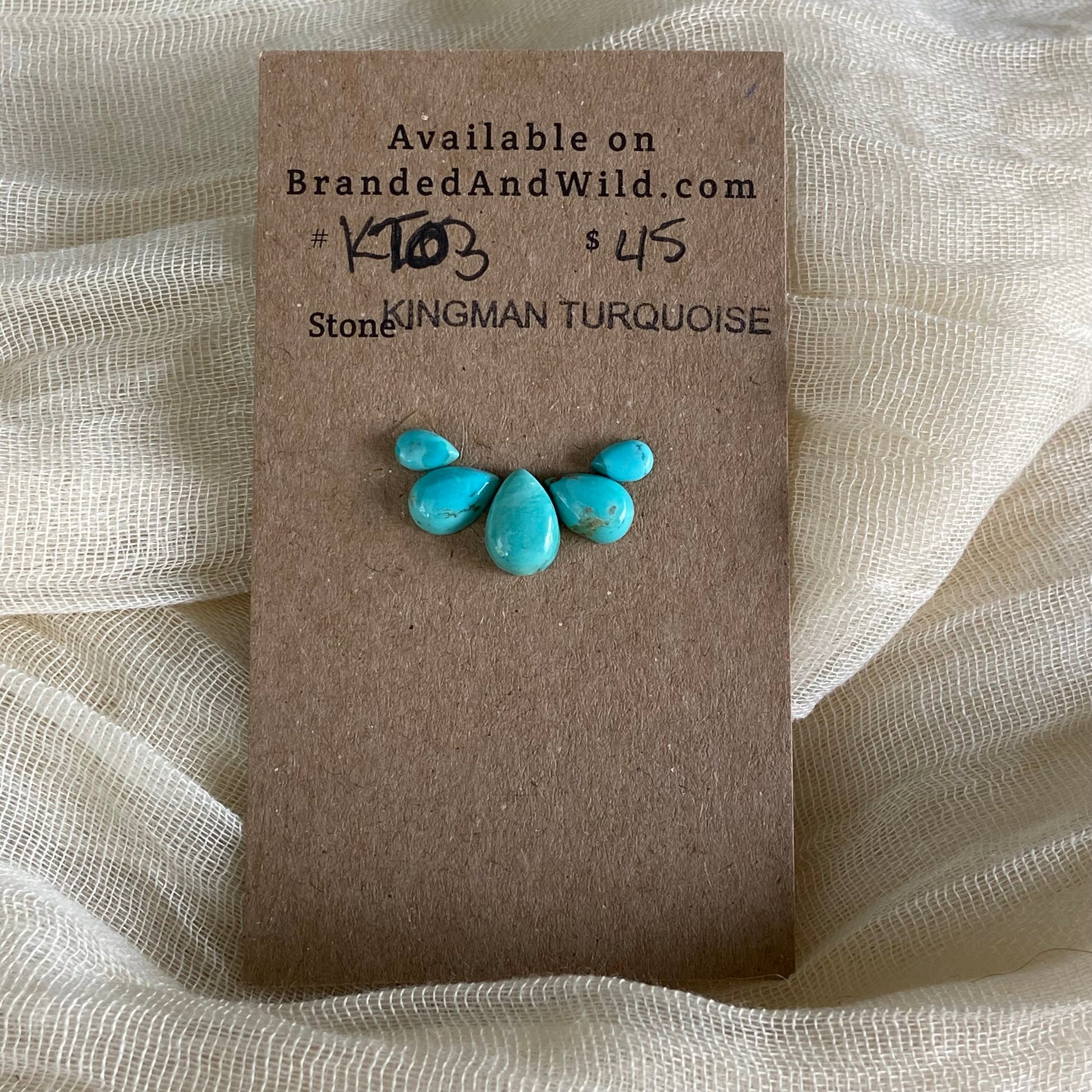 Kingman Turquoise Cabochon - KT03 C8515505-9A95-4700-8E2E-B81D6B6B8284 Brandedandwild.com