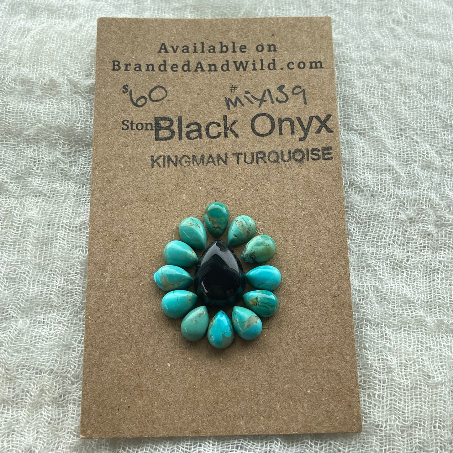 Kingman / Black Onyx Cabochon - Mix139