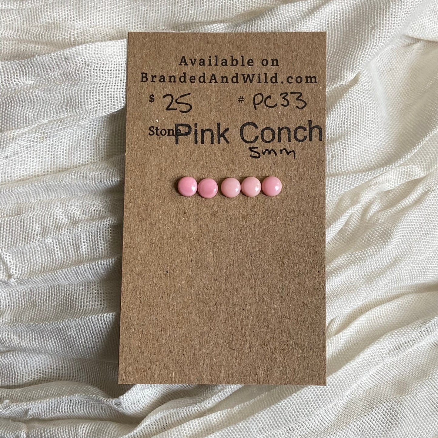 Pink Conch Cabochon - PC33 C86B9DED-066C-484F-B0B2-473BED8852F1 Brandedandwild.com