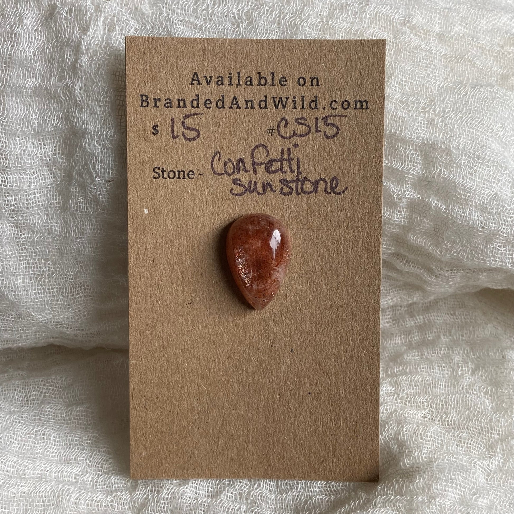 Confetti Sunstone Cabochon - CS15 C870B825-D14F-4E48-95AC-223FA1AA9C6D Brandedandwild.com