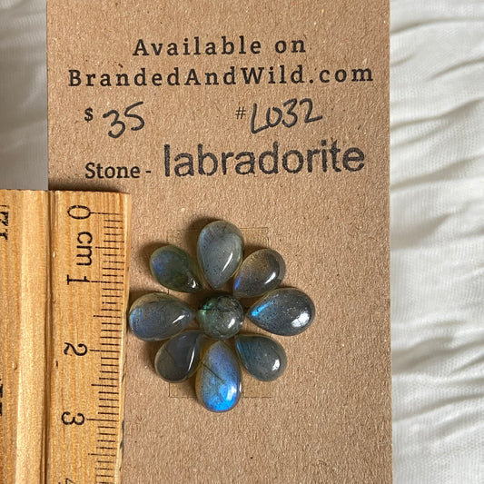 Labradorite Cabochon - L032 C874B7ED-4932-44FD-8AA8-689154F4913C Brandedandwild.com