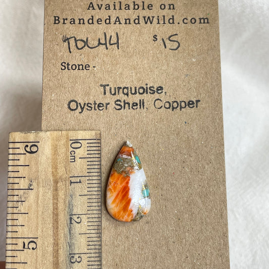 Turquoise, Oyster Shell, Copper Cabochon - TOC44 C887F8E3-C860-4018-AD03-FBB75AD53241 Brandedandwild.com
