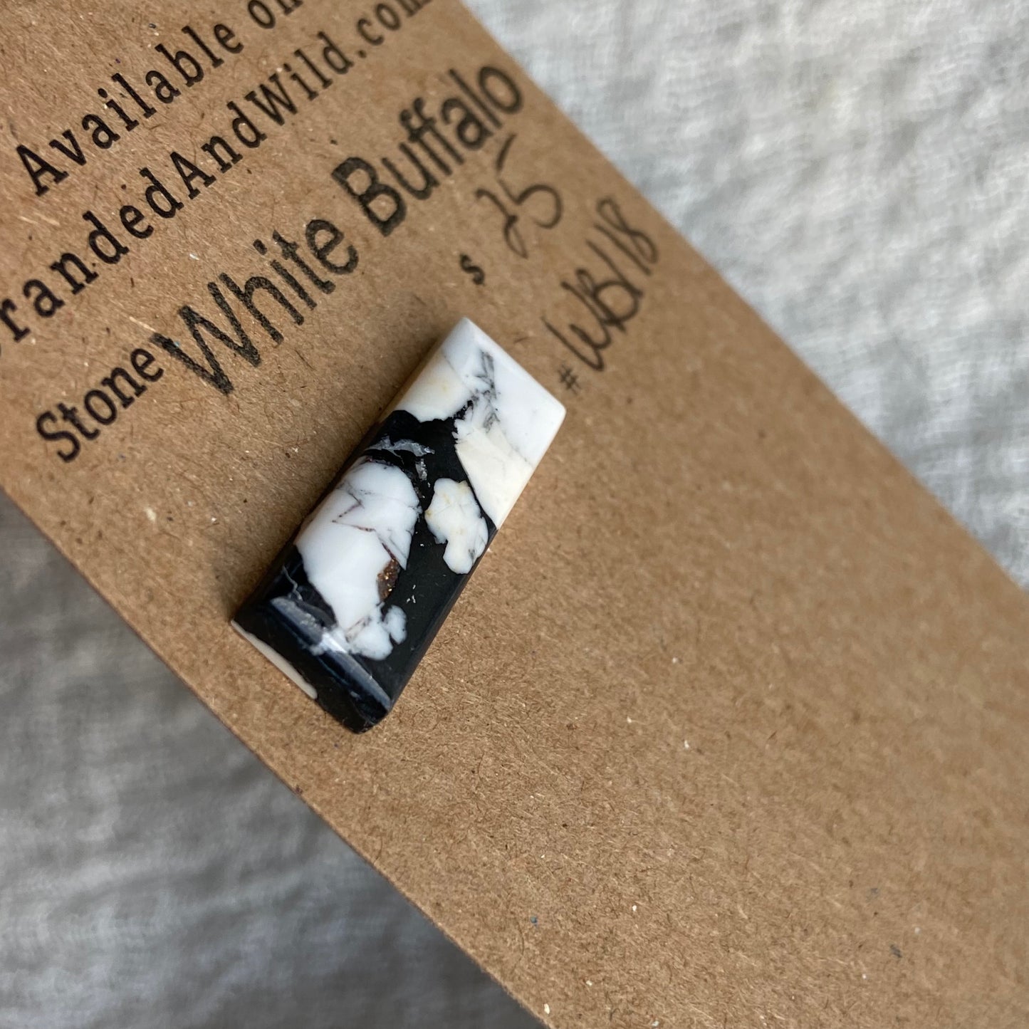 White Buffalo Cabochon - WB118