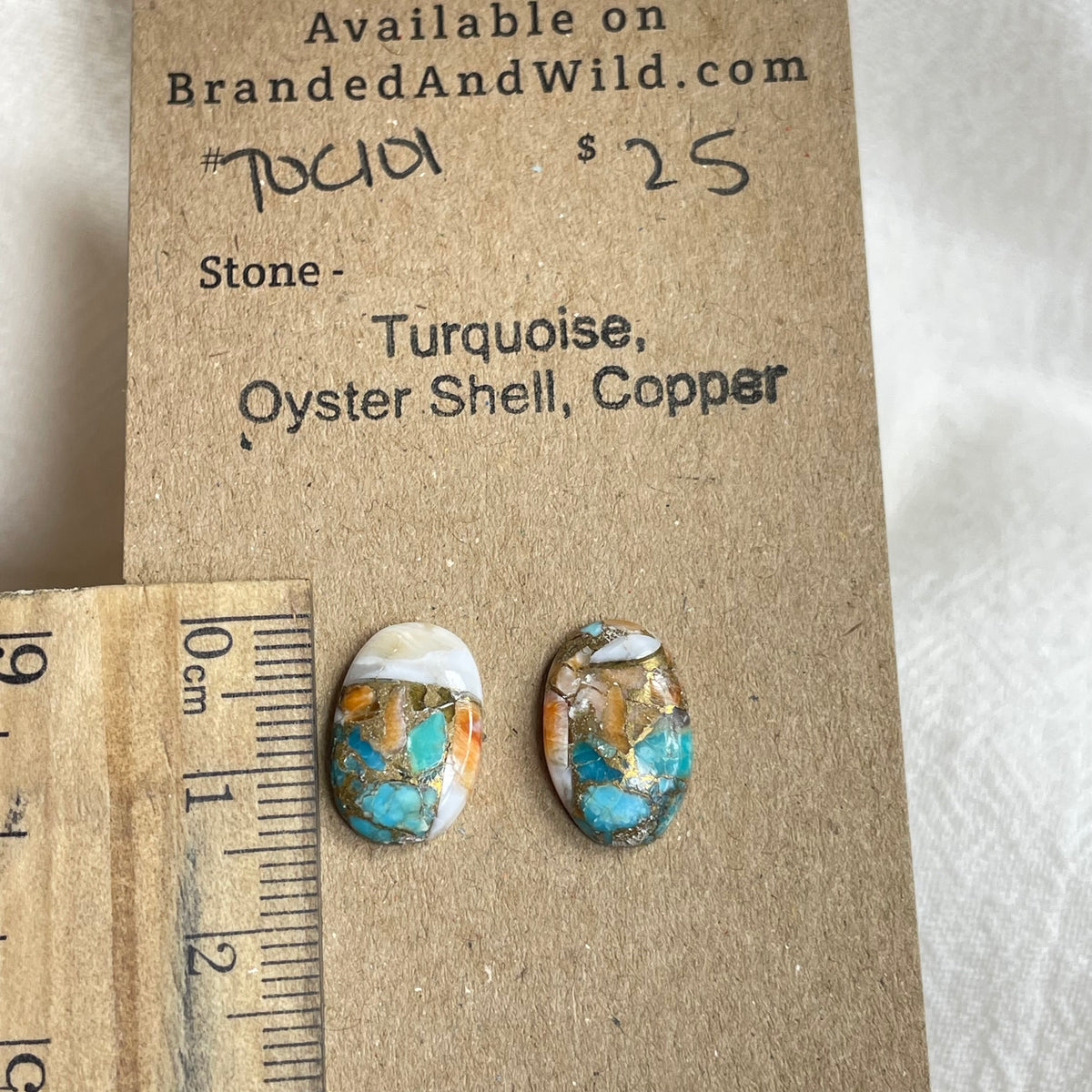 Turquoise, Oyster Shell, Copper Cabochon - TOC101