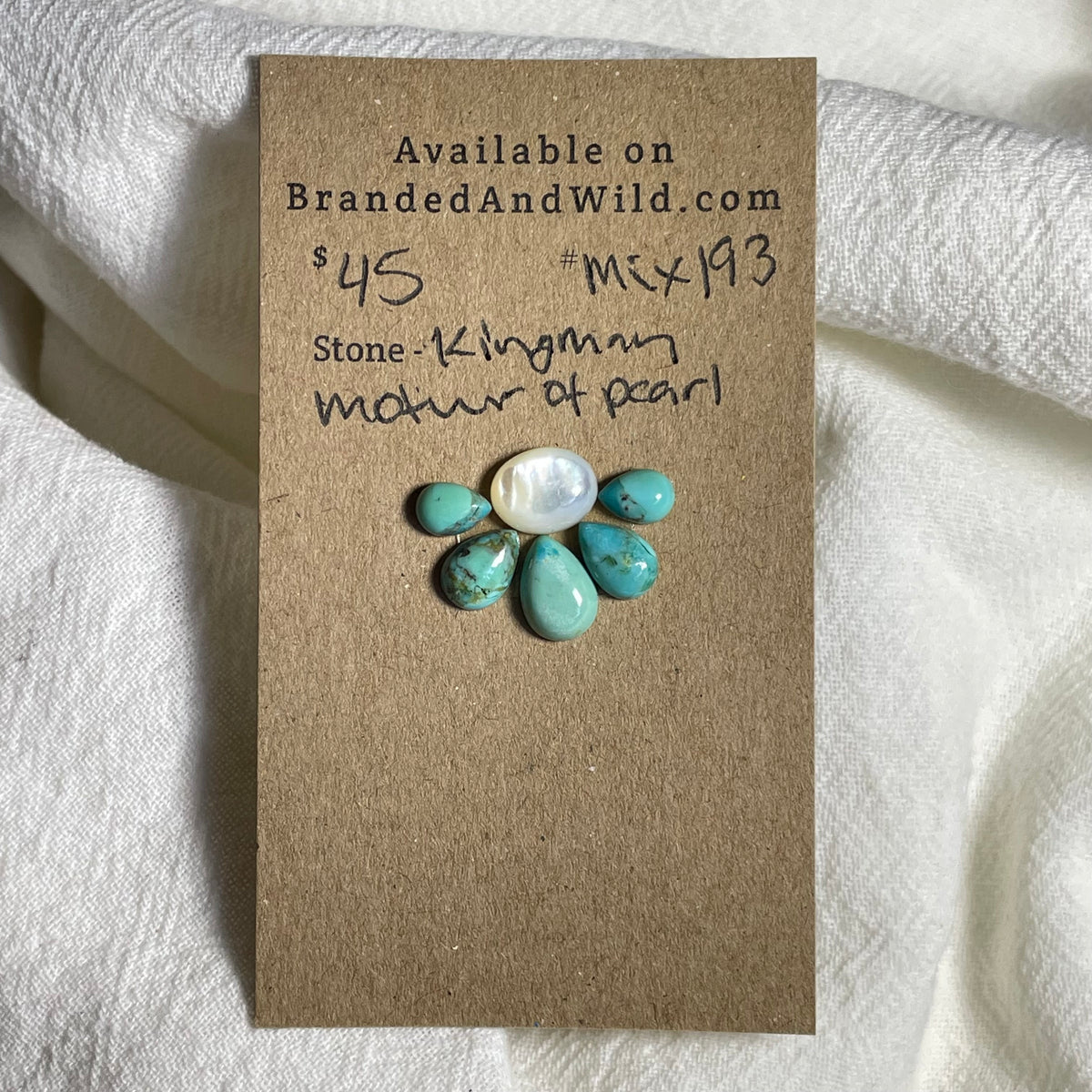 Kingman Turquoise / Mother of Pearl Cabochon - Mix193