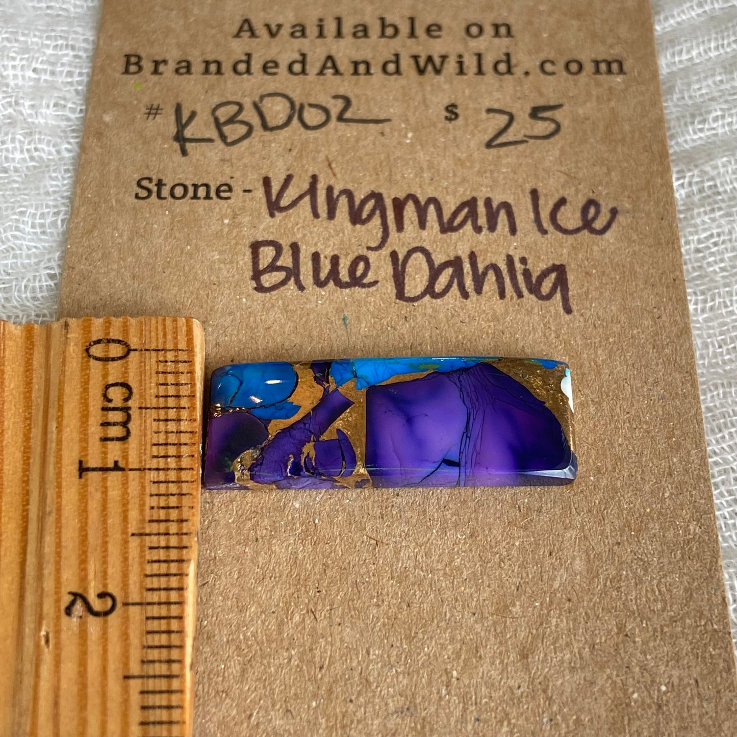 Kingman Ice Blue Dahlia Cabochon - KD02