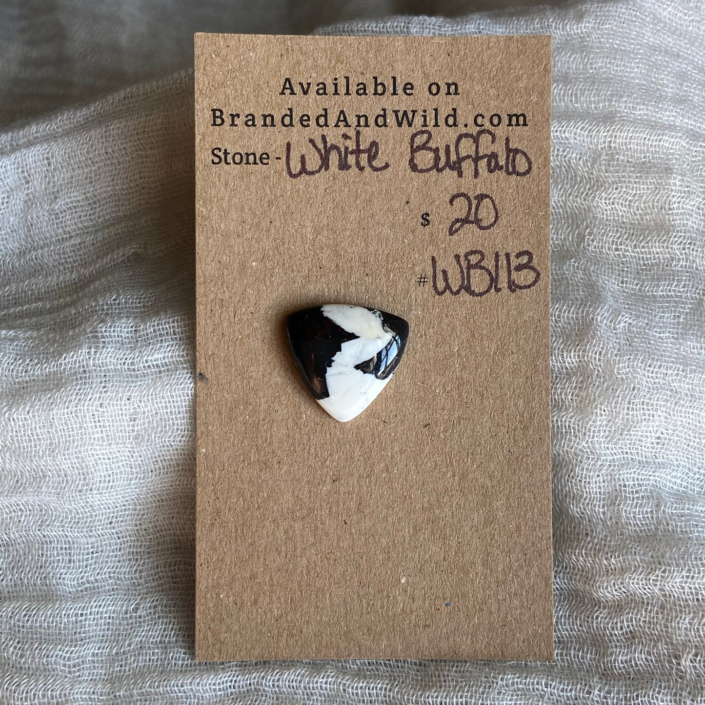 White Buffalo Cabochon - WB113