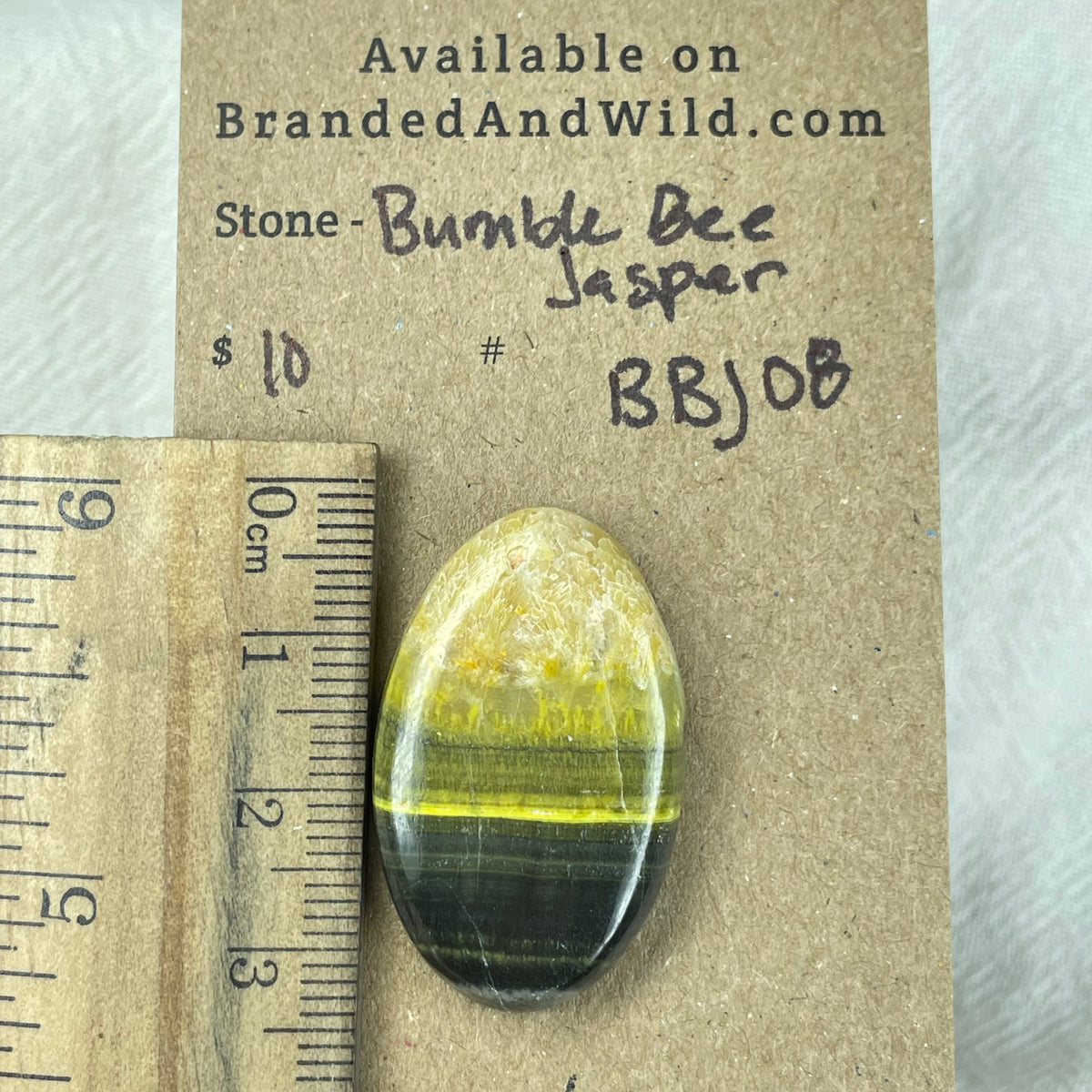 Bumblebee Jasper Cabochon - BBJ08 C8D5F55F-8388-43DE-8AF3-41C93DB32224 Brandedandwild.com