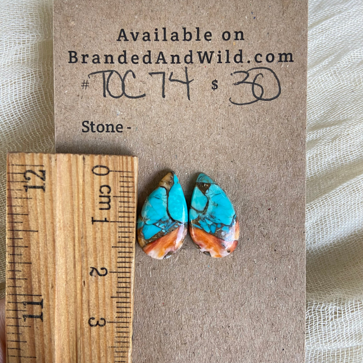 Turquoise, Oyster Shell, Copper Cabochon - TOC74 C8F2643D-B1E6-4FE3-9F4E-CE89C373121C Brandedandwild.com