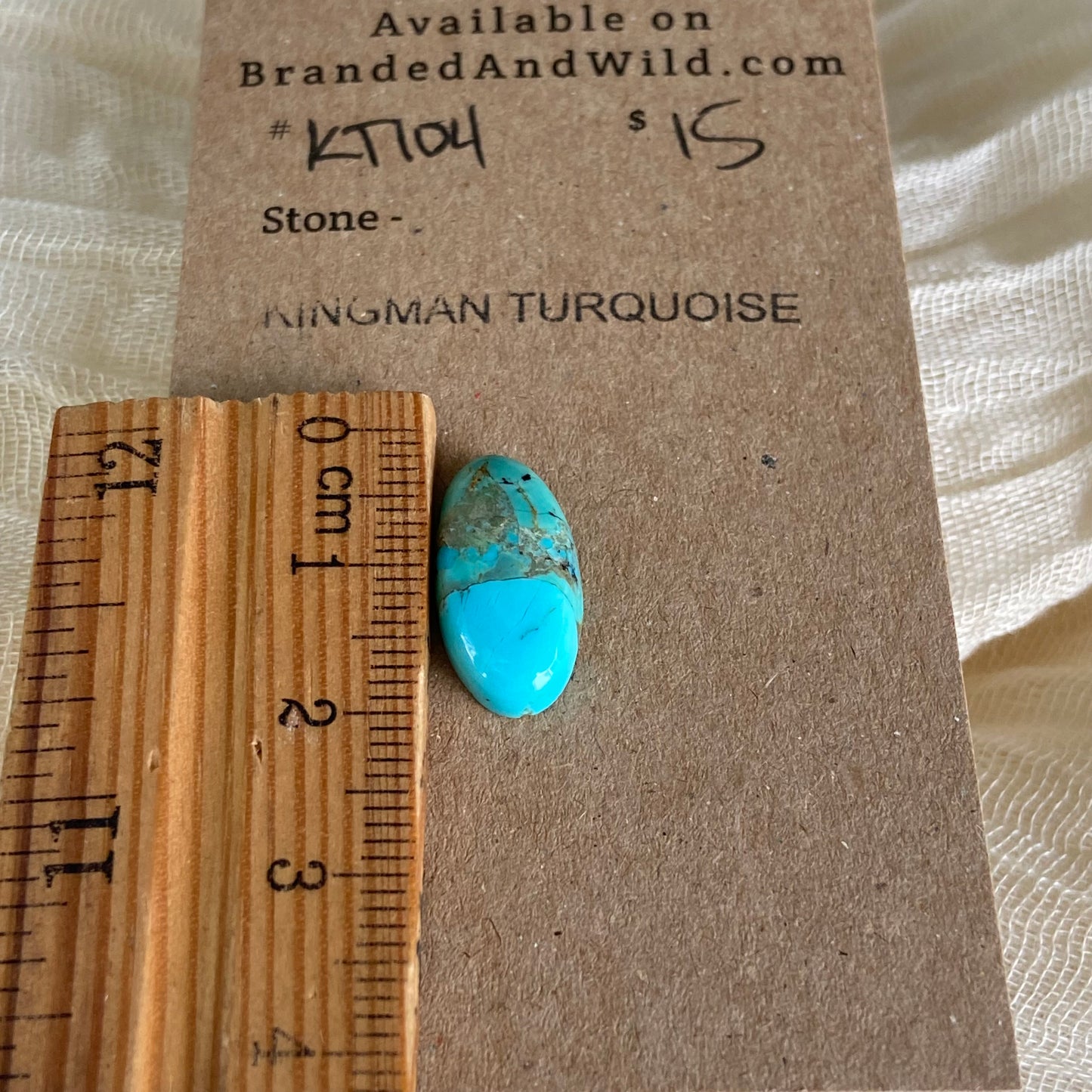 Kingman Turquoise Cabochon - KT104 C934FFA3-8D41-4032-B6E3-2BF27F6879A7 Brandedandwild.com
