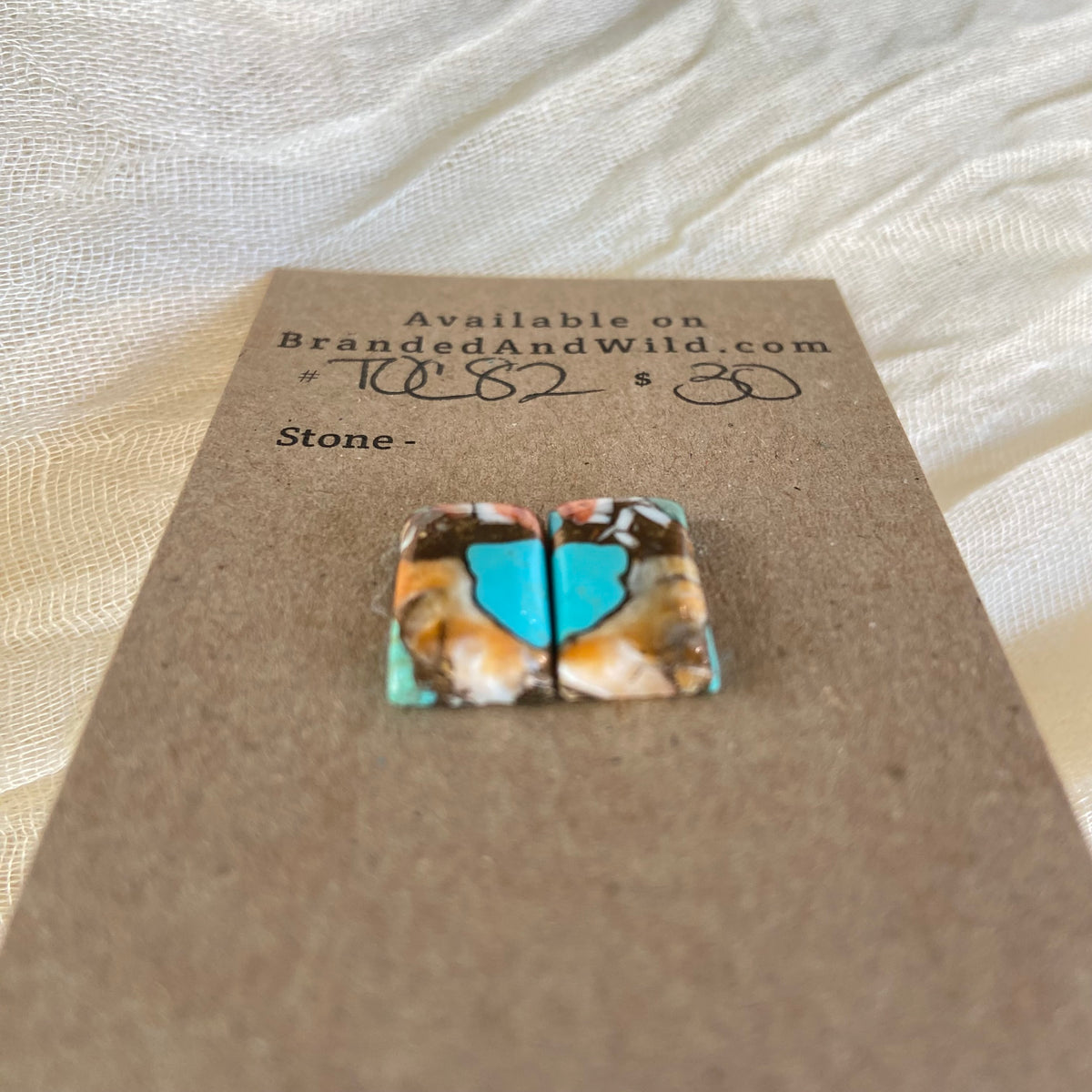 Turquoise, Oyster Shell, Copper Cabochon - TOC82 C935FE26-5F55-48DC-8692-5F9E290C940A Brandedandwild.com