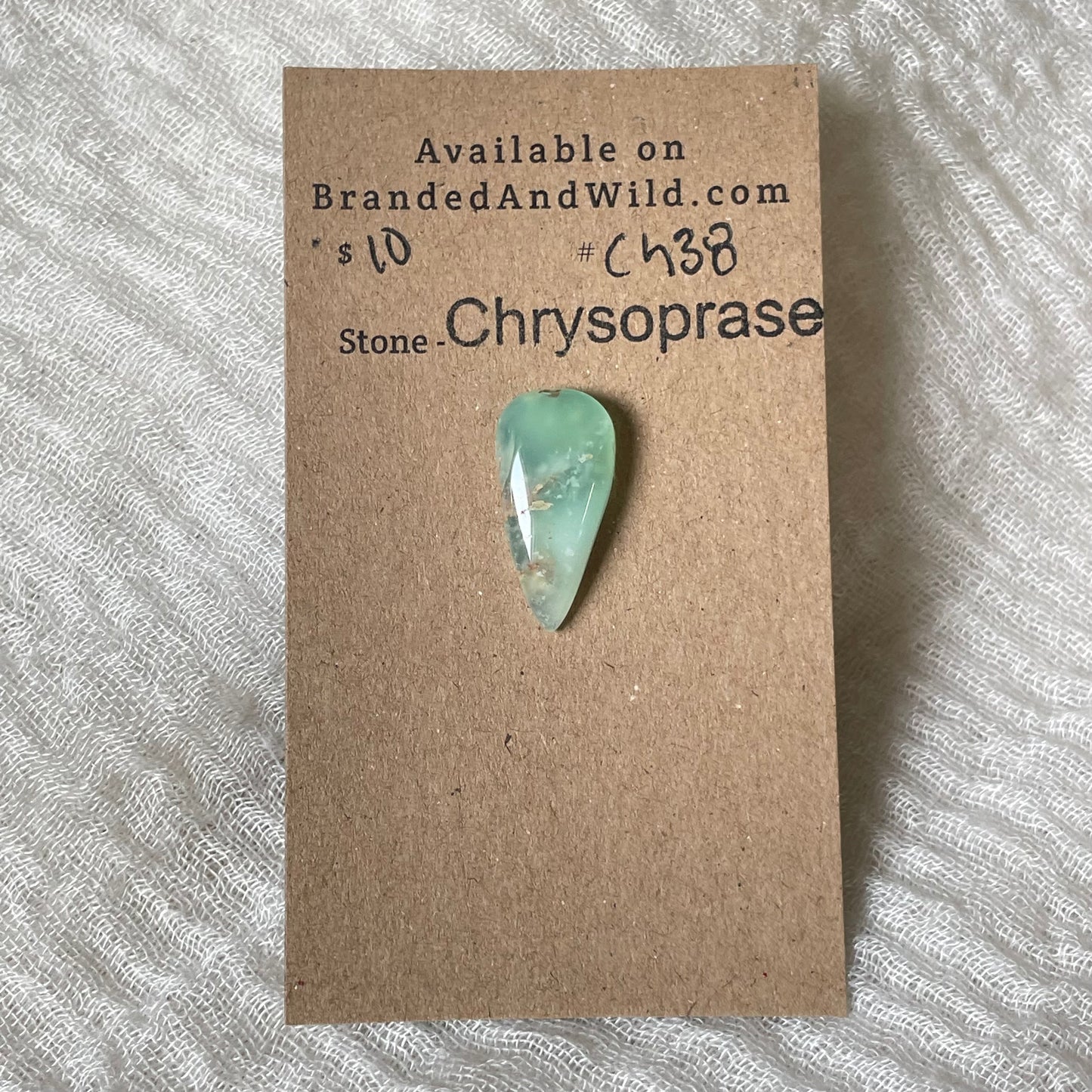 Chrysoprase Cabochon - Ch38 C941BAE9-24B2-48A1-988A-972C4CB00C67 Brandedandwild.com
