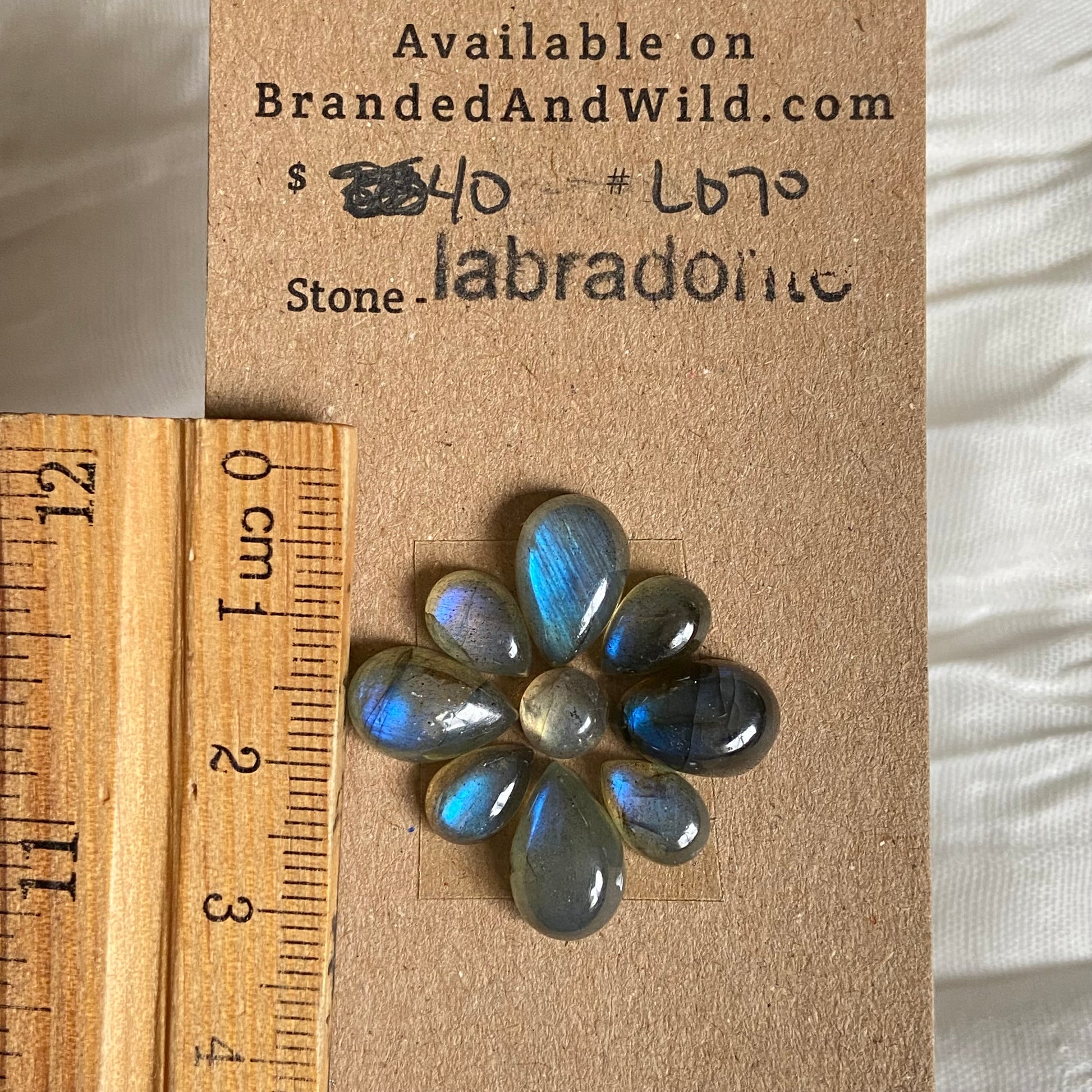 Labradorite Cabochon - L070 C9439938-7669-48D9-BA69-B439266EF99C Brandedandwild.com