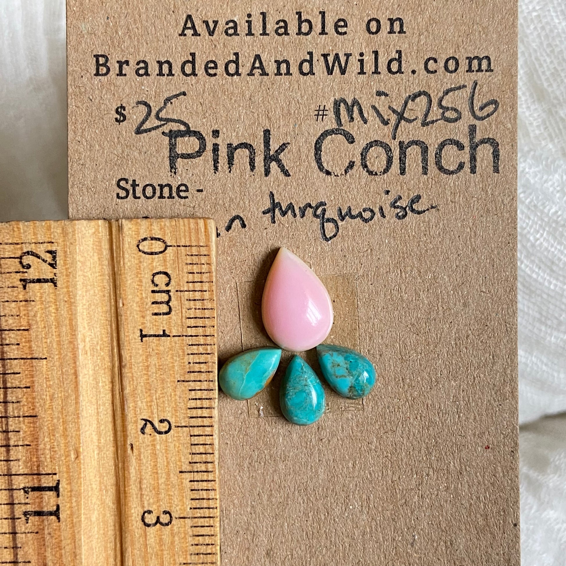 Kingman / Pink Conch Cabochon - Mix256 C96AC955-D9AC-4DE2-98CF-A8DD4BD02BB5 Brandedandwild.com