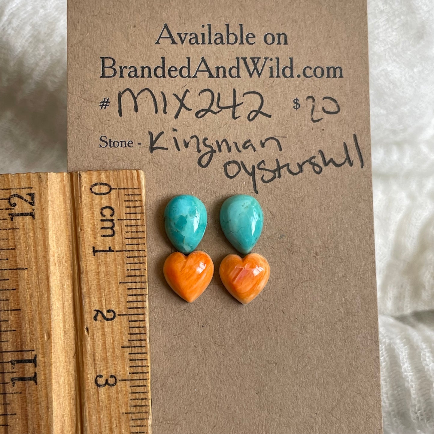 Oyster Shell / Kingman Cabochon - MIX242
