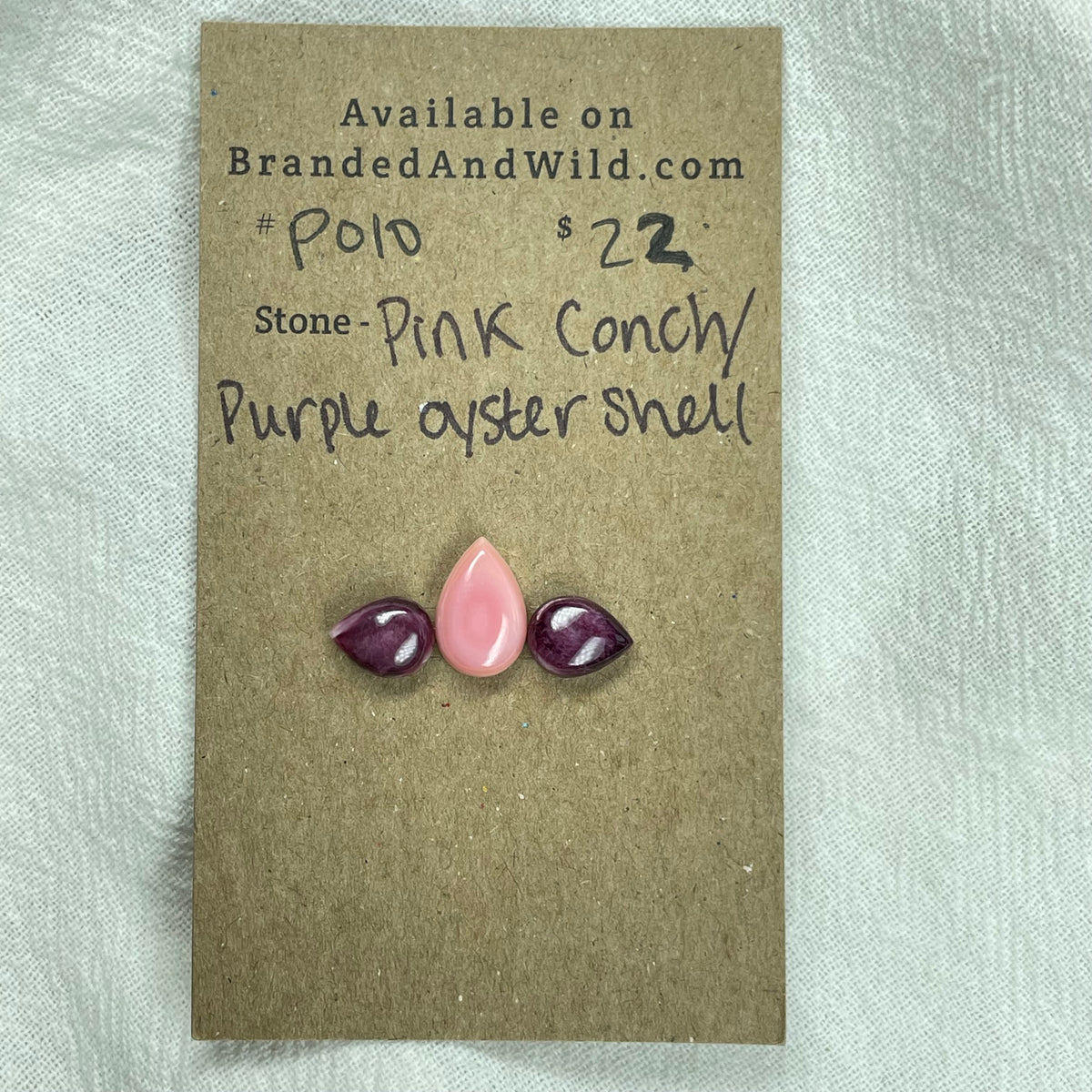Pink Conch / Oyster Shell Cabochon - PO10 C9935FB1-E5F0-42D0-9C6F-D912053CD136 Brandedandwild.com