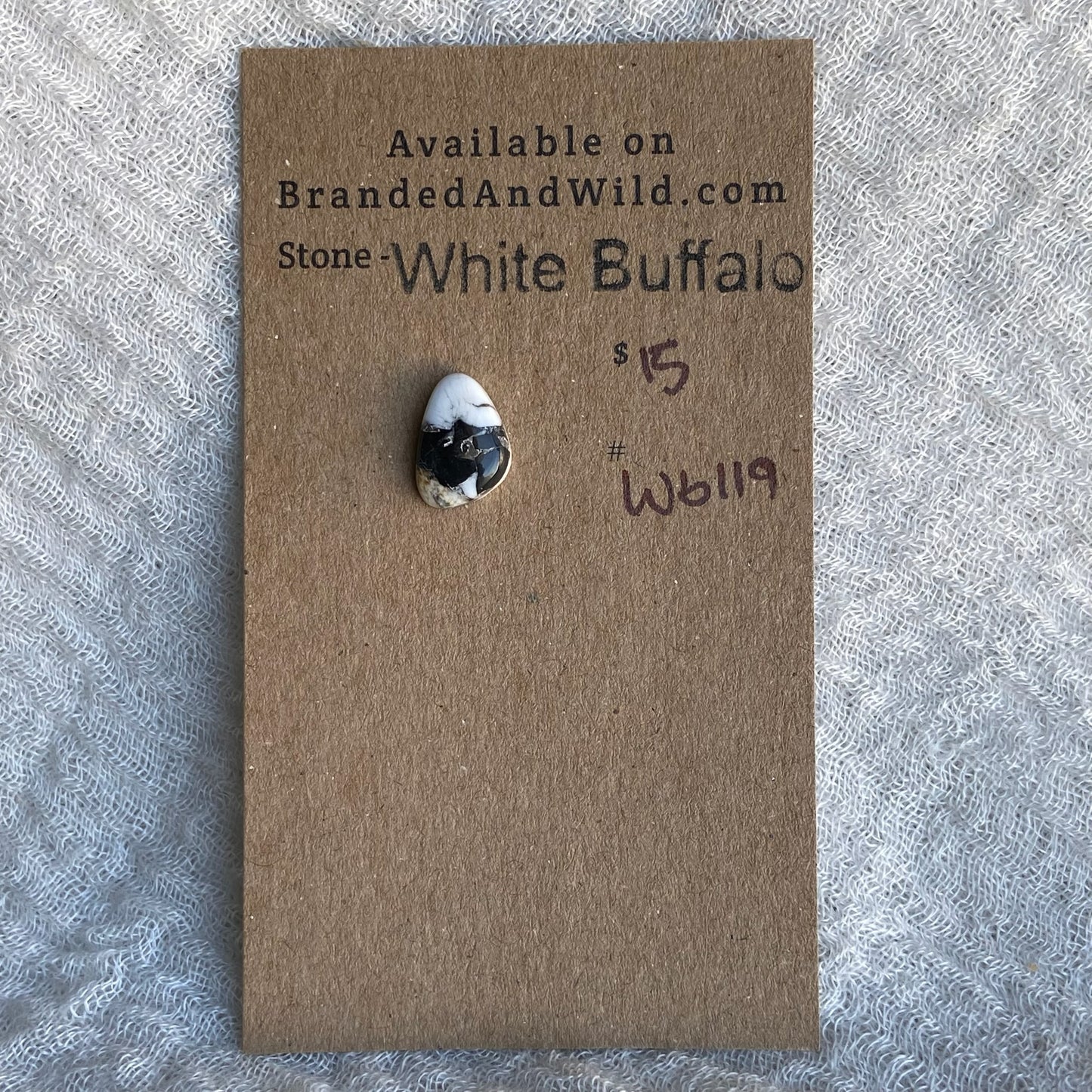 White Buffalo Cabochon - WB119