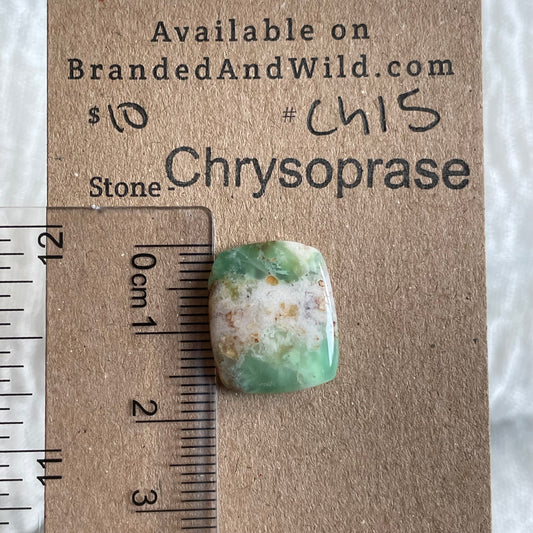 Chrysoprase Cabochon - Ch15 C9AD1E0B-789C-4DBB-A8C6-9DF6F215F207 Brandedandwild.com