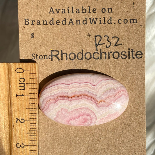 Rhodochrosite Cabochon - R32 C9CF2DAE-5D26-4D7F-AE82-8EAED741A9F4 Brandedandwild.com