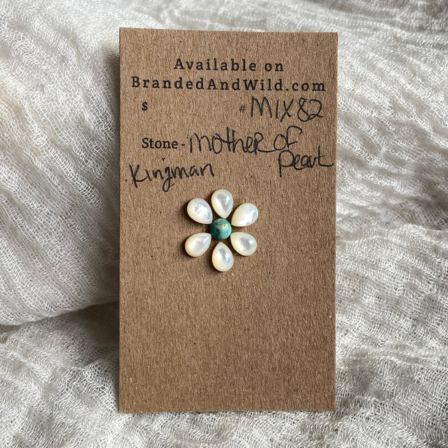 Mother of Pearl / Kingman Cabochon - Mix82 C9DAE889-F0A2-49F4-8544-CF3A526F51F3 Brandedandwild.com