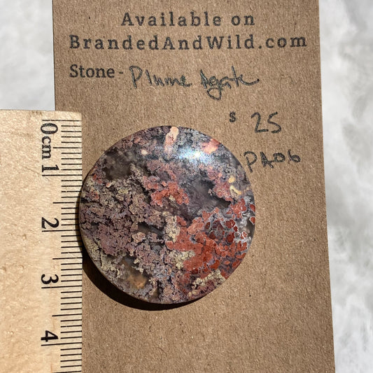 Plume Agate Cabochon - PA06