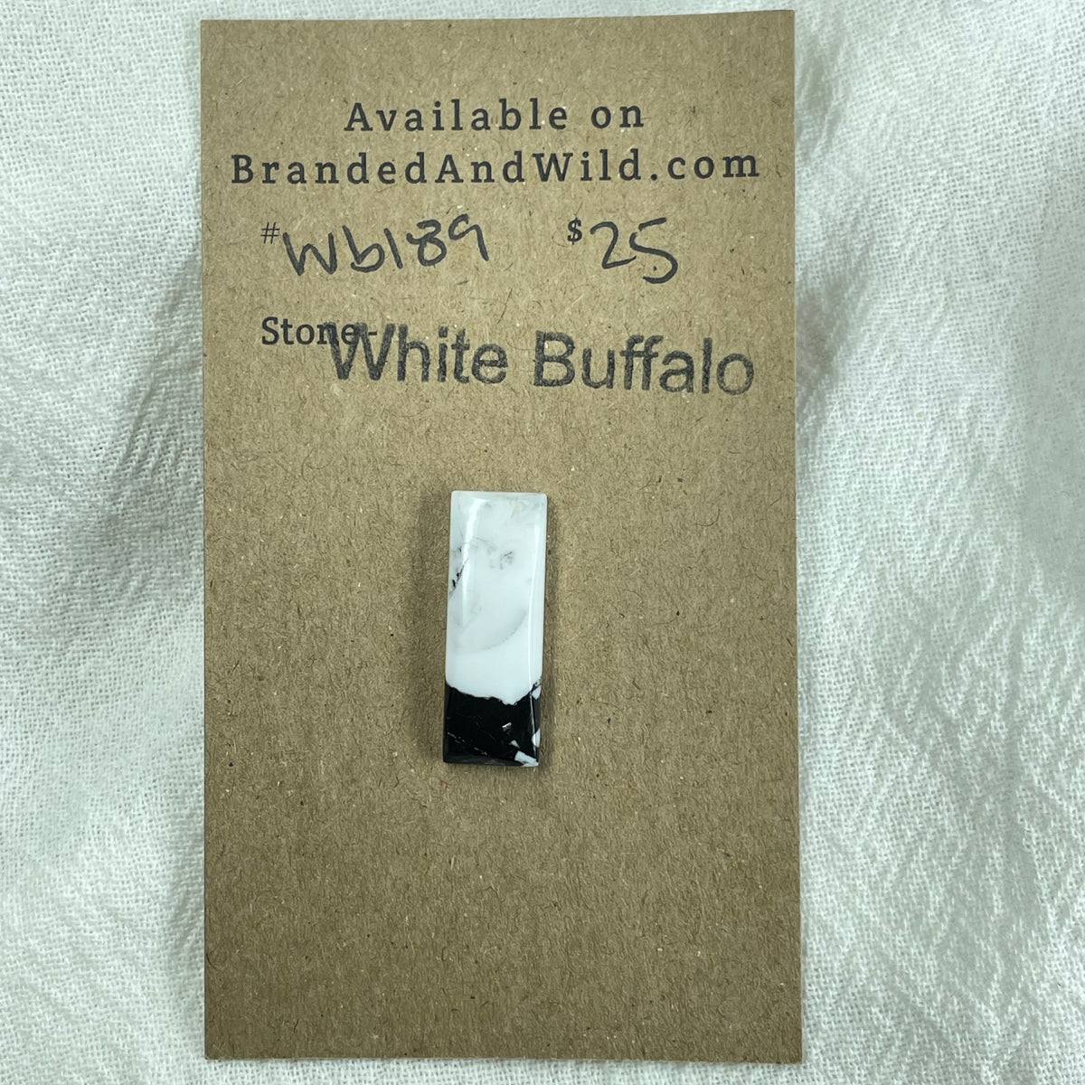 White Buffalo Cabochon - WB189 CA07AF99-7DC8-4B42-922F-4F2DA3C619EE Brandedandwild.com
