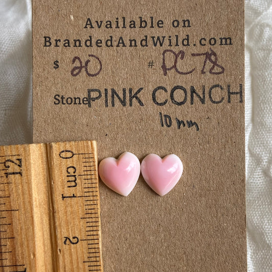 Pink Conch Cabochon - PC78 CA1053B7-06B5-4105-A832-6793A516F82F Brandedandwild.com