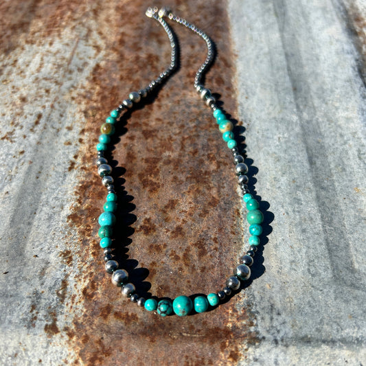 Turquoise Navajo pearl necklace