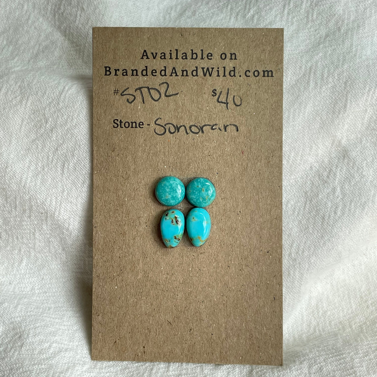 Sonoran Turquoise Cabochon - ST02 CA270A96-3731-4D47-802F-BE763A31DE43 Brandedandwild.com