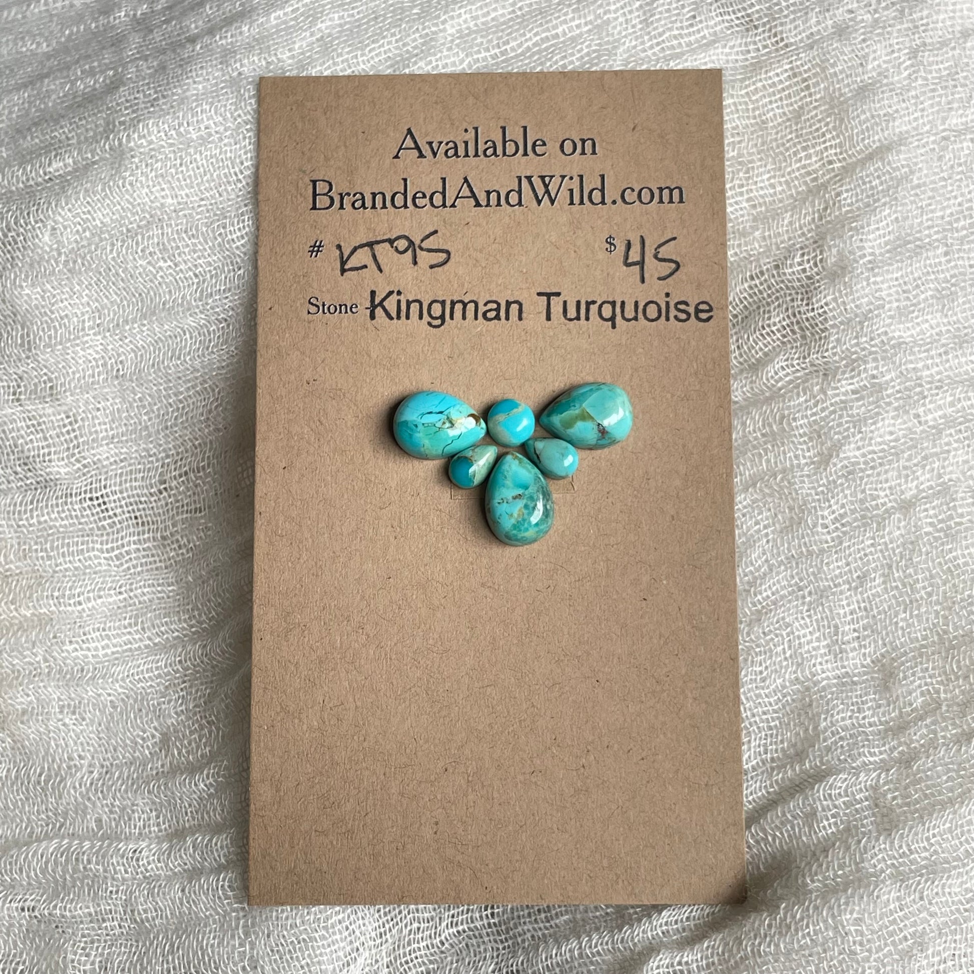 Kingman Turquoise Cabochon - KT95 CA44F9A3-9B62-4795-A9DF-3FD53F7864DF Brandedandwild.com