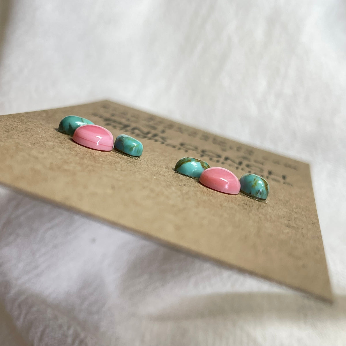 Pink Conch / Kingman Turquoise Cabochon - PK34 CA5D89DE-EFBB-4CD1-8E6A-C6CDF6132D76 Brandedandwild.com