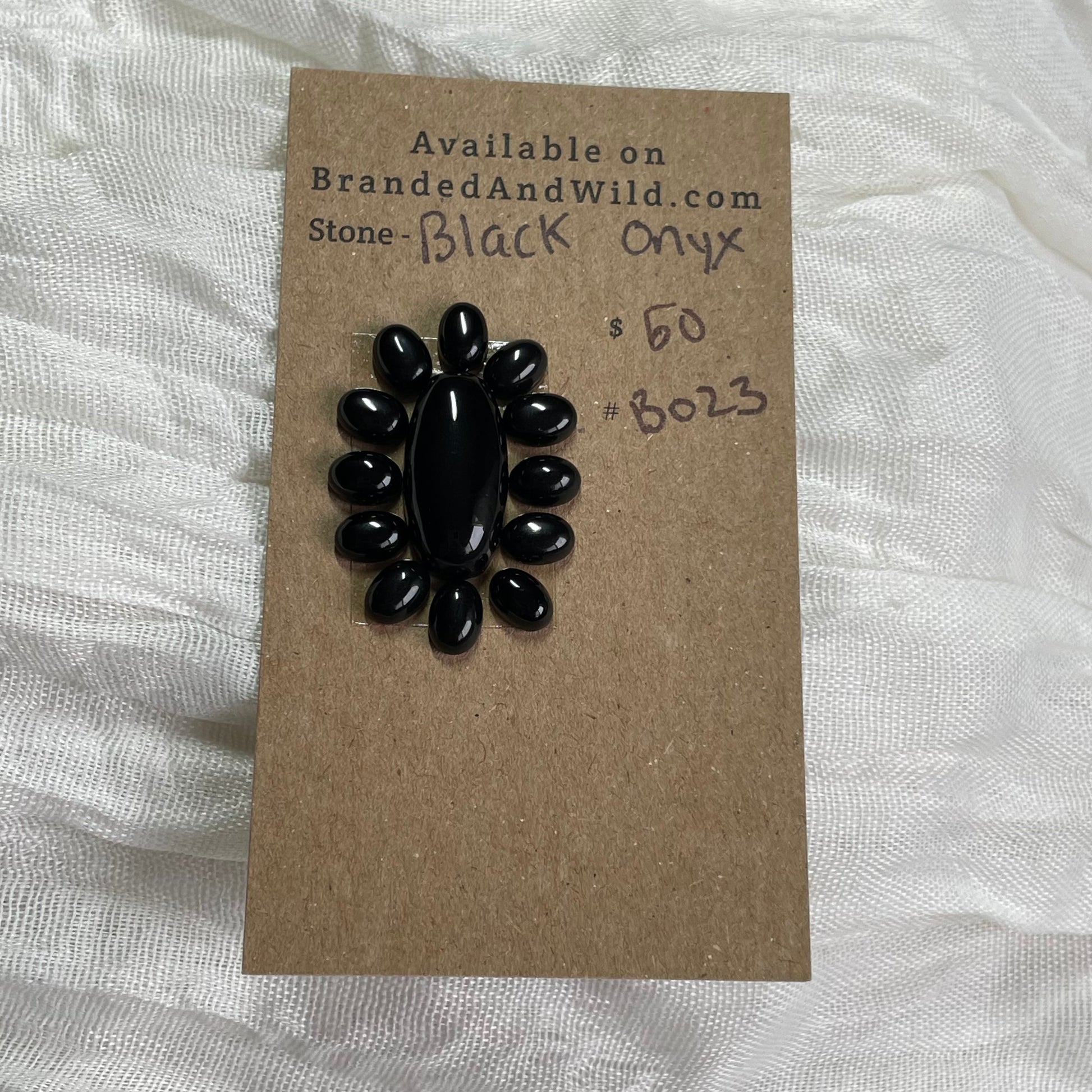 Black Onyx - Cabochon - B023 CA6232D8-831E-470F-B860-03E471AA66CA Brandedandwild.com