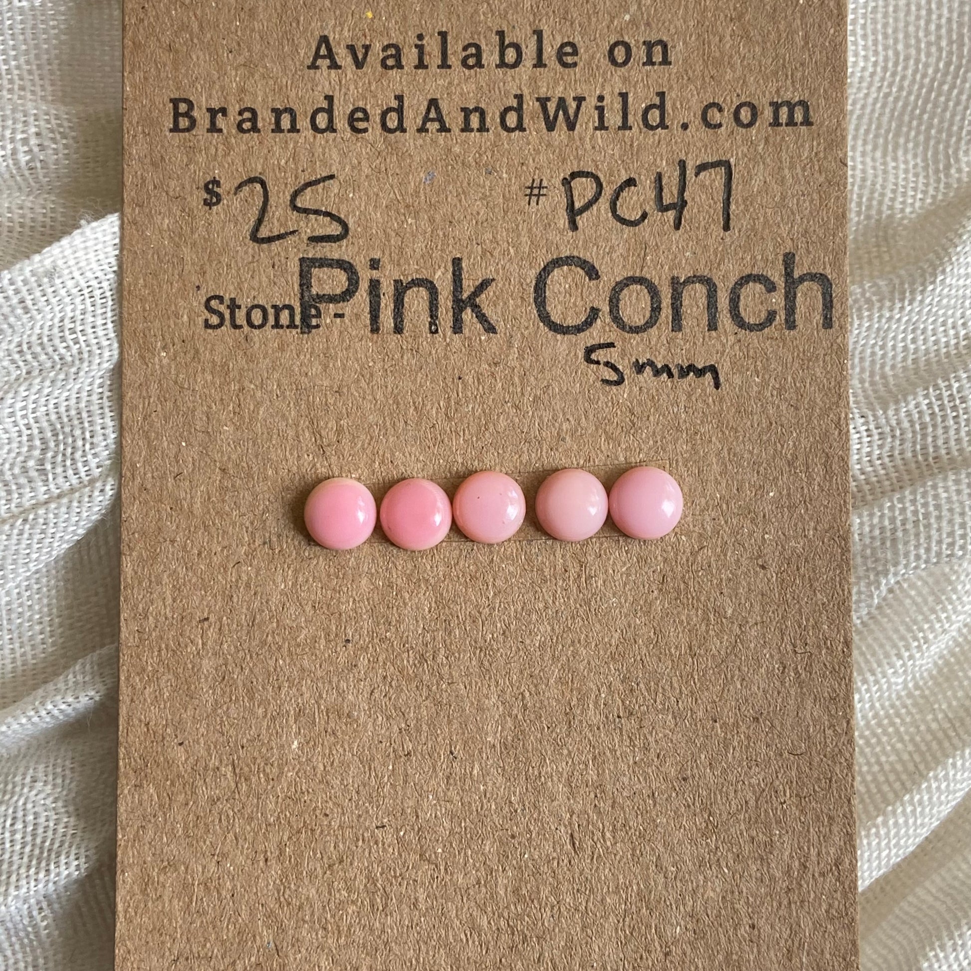 Pink Conch Cabochon - PC47 CA6B33E2-4E7B-4A54-88F8-45542D220913 Brandedandwild.com