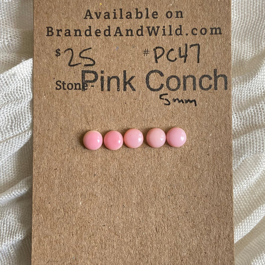 Pink Conch Cabochon - PC47 CA6B33E2-4E7B-4A54-88F8-45542D220913 Brandedandwild.com