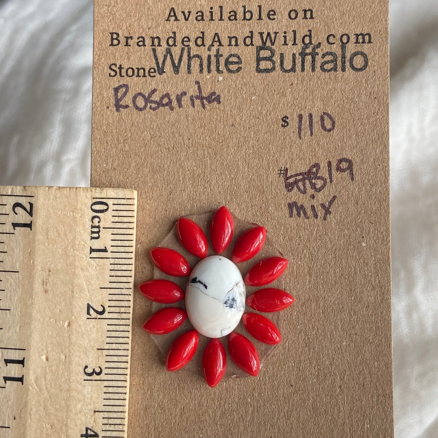 Rosarita - White Buffalo Cabochon - MIX19